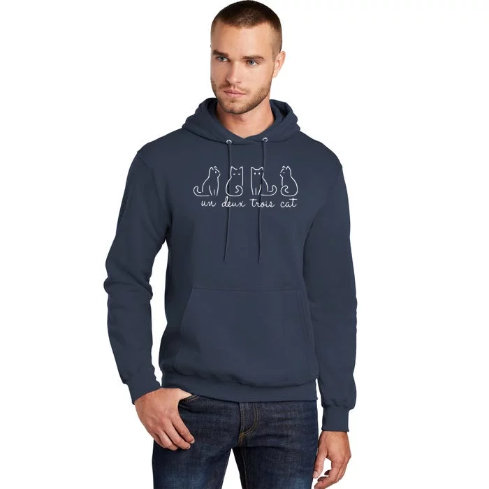 Cute Cat Lover Un Deux Trois Tall Hoodie