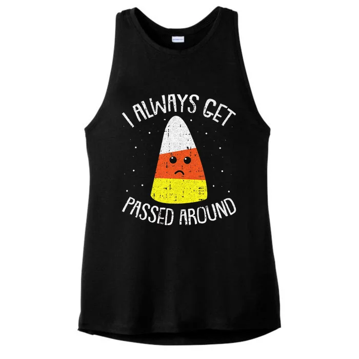 Candy Corn Lazy Halloween Costume Funny Trick Or Treat Gift Ladies Tri-Blend Wicking Tank