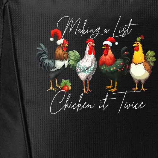 Christmas Chicken Lover Xmas Santa Hat Light Funny Farm City Backpack