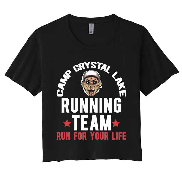 Camp Crystal Lake Running Team Graphic Women's Crop Top Tee