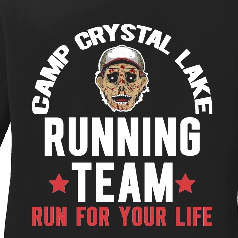 Camp Crystal Lake Running Team Graphic Ladies Long Sleeve Shirt