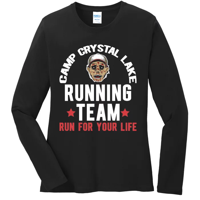 Camp Crystal Lake Running Team Graphic Ladies Long Sleeve Shirt