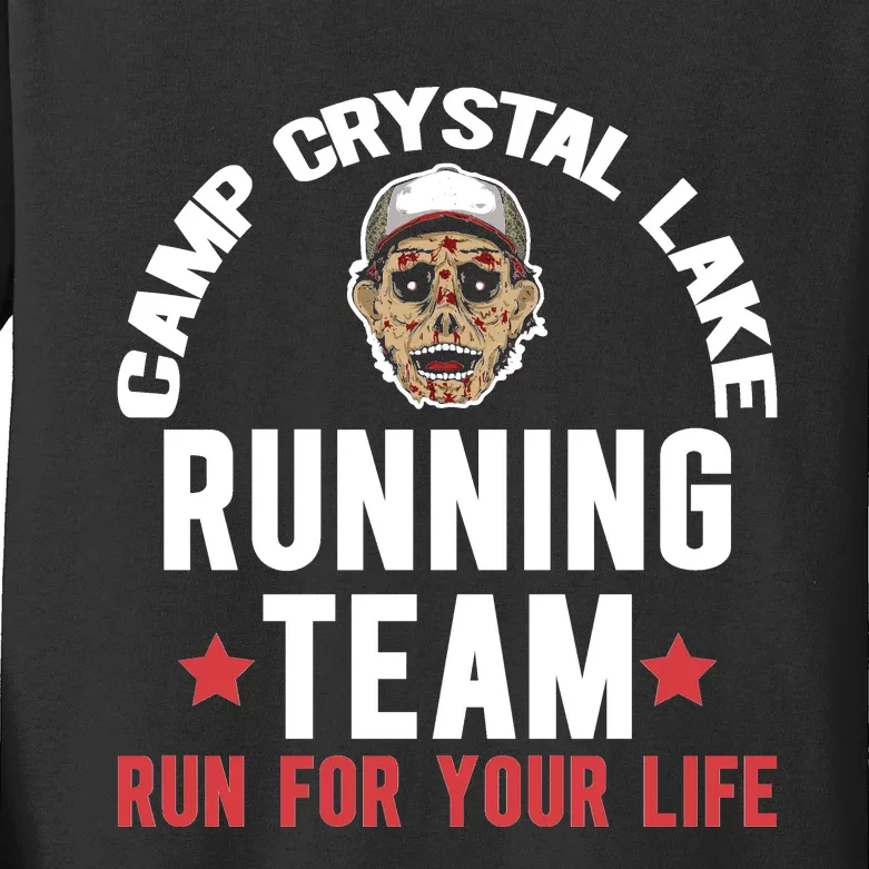 Camp Crystal Lake Running Team Graphic Kids Long Sleeve Shirt