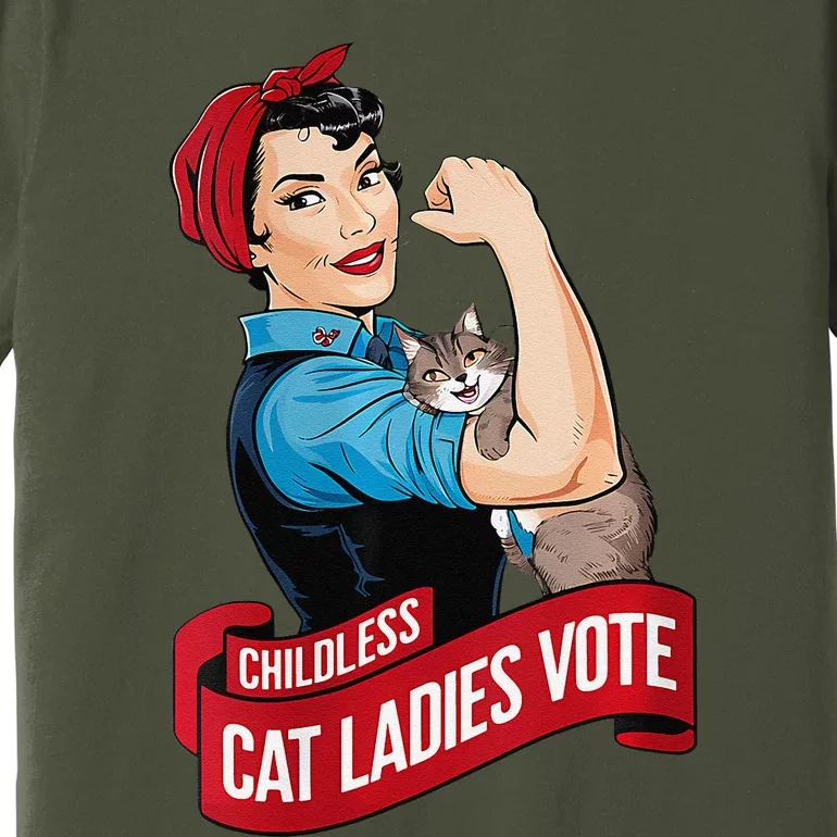 Childless Cat Ladies Vote Rosie Cat Funny Premium T-Shirt