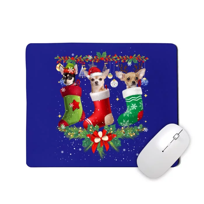 Chihuahua Christmas Lights Gift Funny Xmas Dog Lover Funny Gift Mousepad