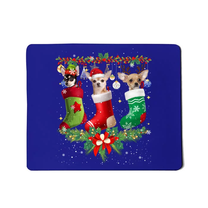 Chihuahua Christmas Lights Gift Funny Xmas Dog Lover Funny Gift Mousepad