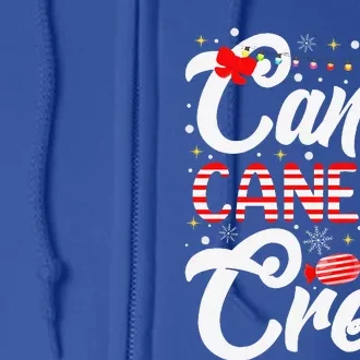 Christmas Candy Lover Funny Xmas Candy Cane Crew Full Zip Hoodie