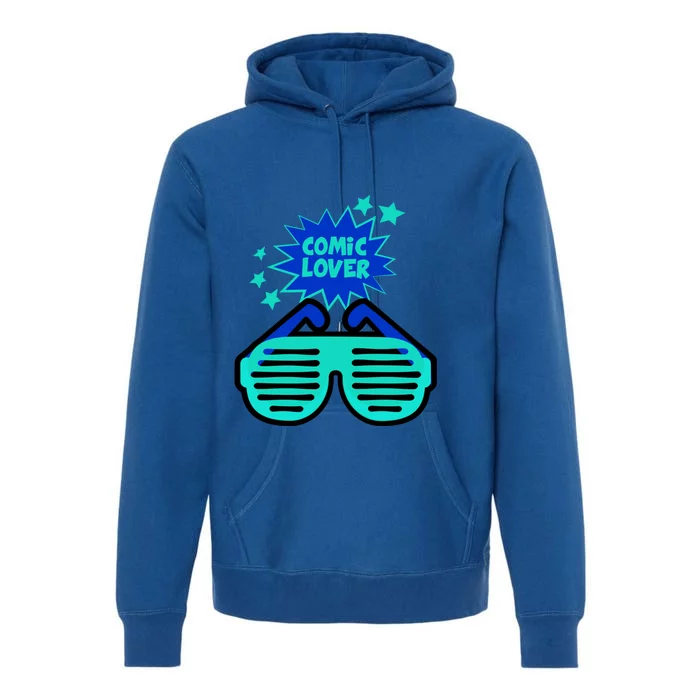 Cool Comic Lover Reading Glasses Comic Style Gift Premium Hoodie