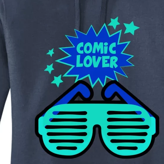 Cool Comic Lover Reading Glasses Comic Style Gift Women's Pullover Hoodie