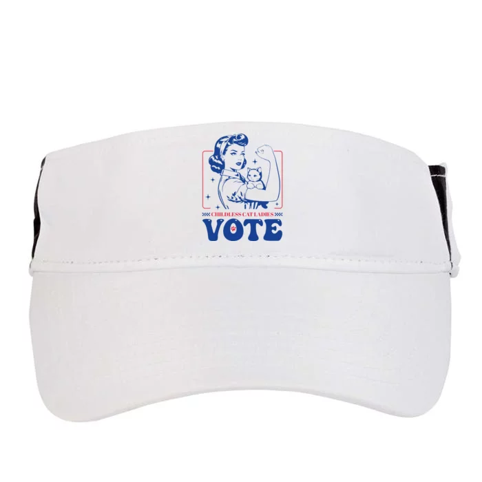 Childless Cat Ladies Vote Retro Election 2024 Usa Adult Drive Performance Visor