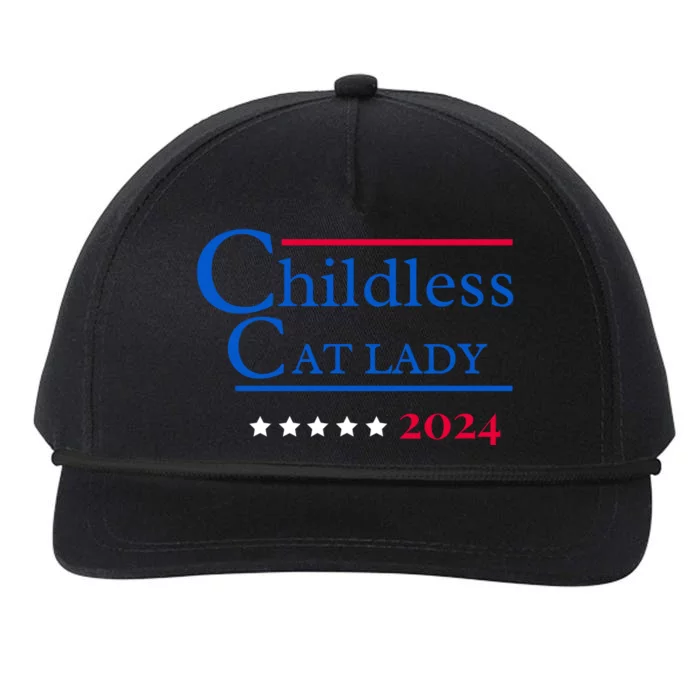 Childless Cat Lady For President Snapback Five-Panel Rope Hat