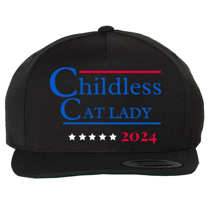 Childless Cat Lady For President Wool Snapback Cap