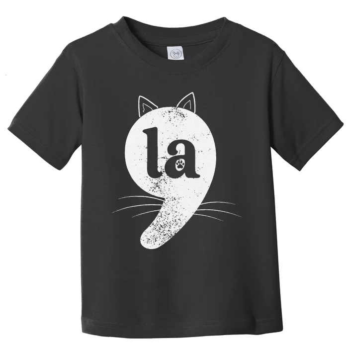 Cat Comma La Kamala Harris For President 2024 Election Gift Toddler T-Shirt