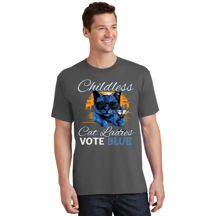 Childless Cat Ladies Vote Blue In November Kamala President T-Shirt