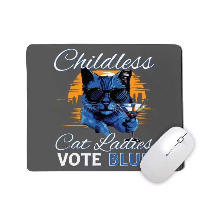 Childless Cat Ladies Vote Blue In November Kamala President Mousepad