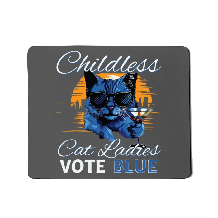 Childless Cat Ladies Vote Blue In November Kamala President Mousepad