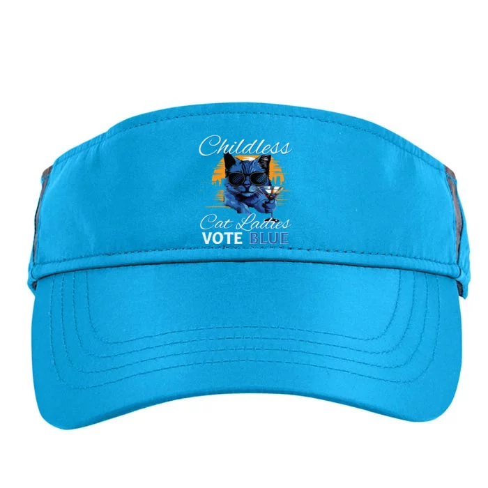 Childless Cat Ladies Vote Blue In November Kamala President Adult Drive Performance Visor