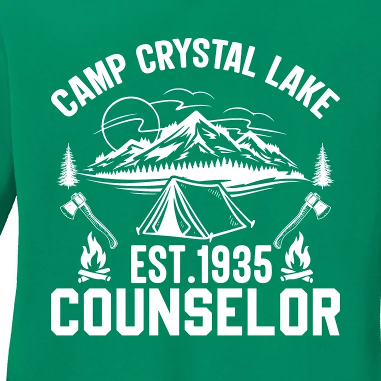 Camp Crystal Lake Est. 1935 Counselor Graphic Ladies Long Sleeve Shirt