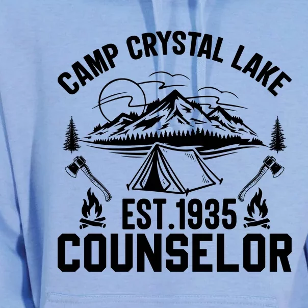 Camp Crystal Lake Est. 1935 Counselor Graphic Unisex Surf Hoodie