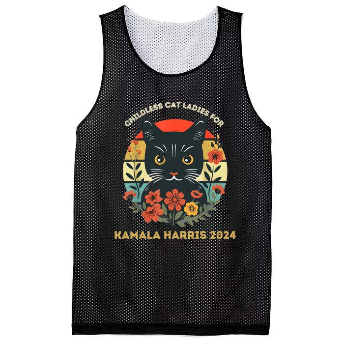 Childless Cat Ladies For Kamala 2024 Mesh Reversible Basketball Jersey Tank