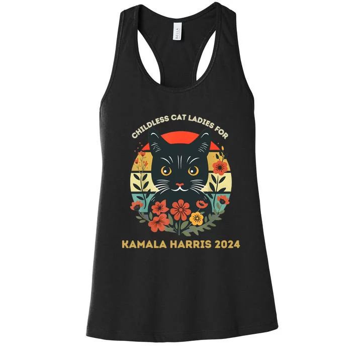 Childless Cat Ladies For Kamala 2024 Women's Racerback Tank