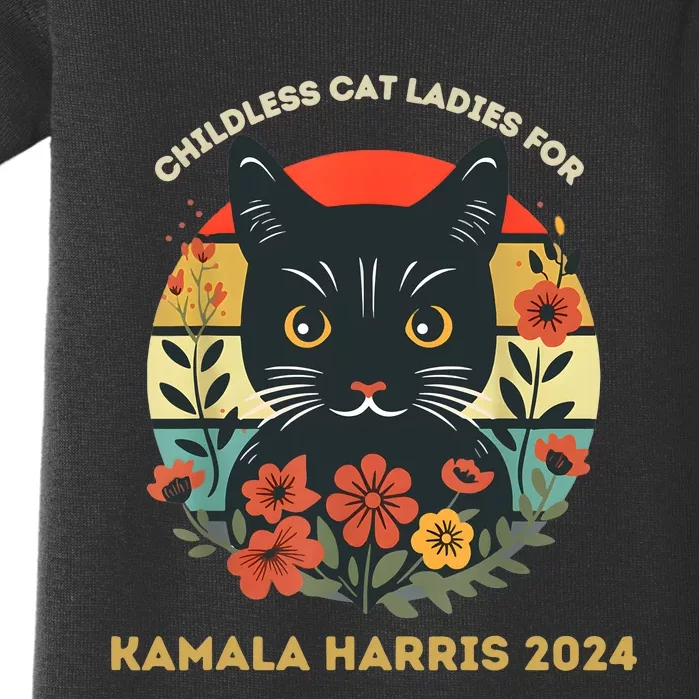 Childless Cat Ladies For Kamala 2024 Baby Bodysuit