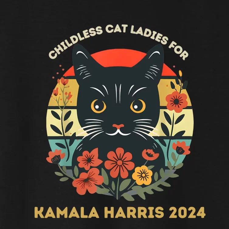 Childless Cat Ladies For Kamala 2024 Women's Crop Top Tee