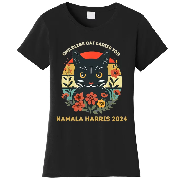 Childless Cat Ladies For Kamala 2024 Women's T-Shirt