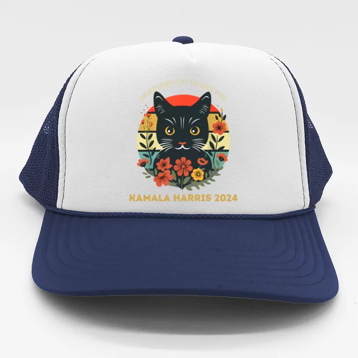 Childless Cat Ladies For Kamala 2024 Trucker Hat