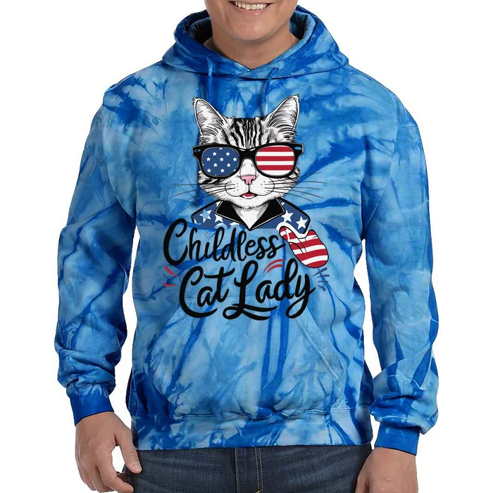 Childless Cat Lady Tie Dye Hoodie