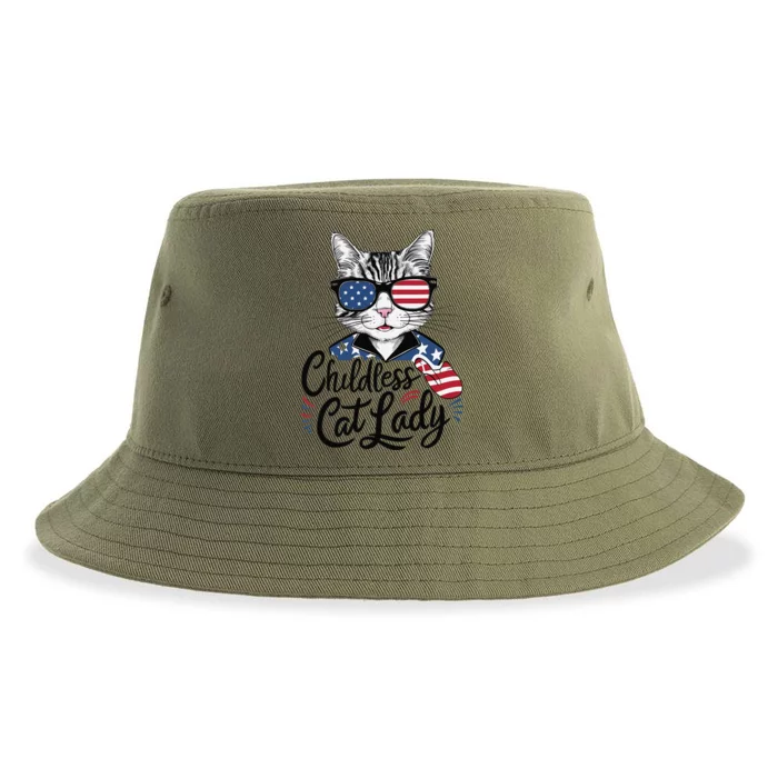 Childless Cat Lady Sustainable Bucket Hat