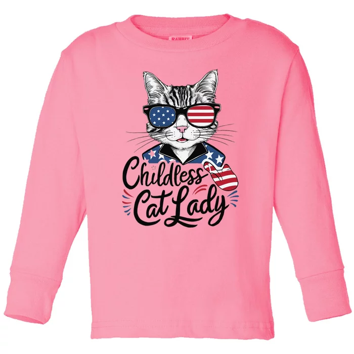 Childless Cat Lady Toddler Long Sleeve Shirt