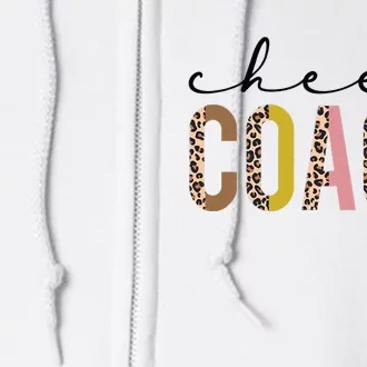 Cheer Coach Leopard Cheerleading Props Cute Cheer For Coach Full Zip Hoodie