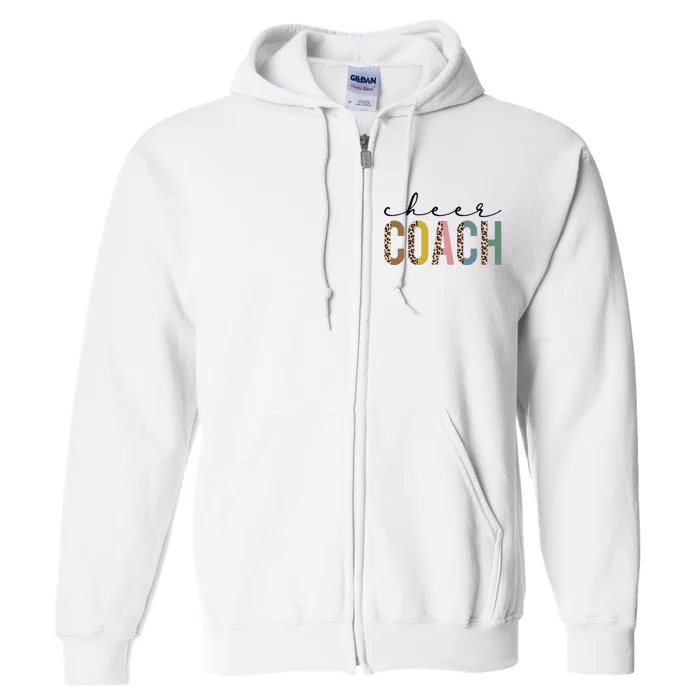 Cheer Coach Leopard Cheerleading Props Cute Cheer For Coach Full Zip Hoodie