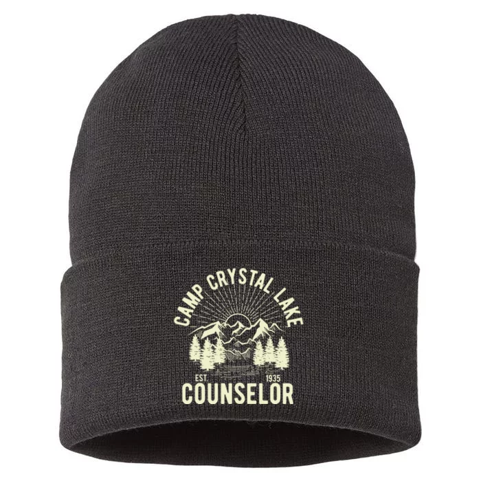 Camp Crystal Lake Counselor Graphic Sustainable Knit Beanie