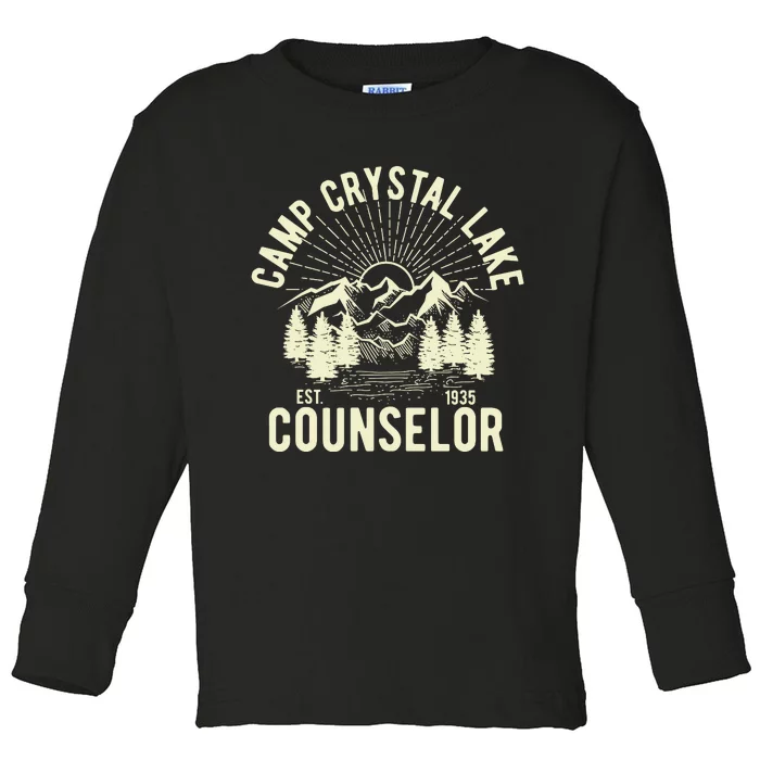 Camp Crystal Lake Counselor Graphic Toddler Long Sleeve Shirt