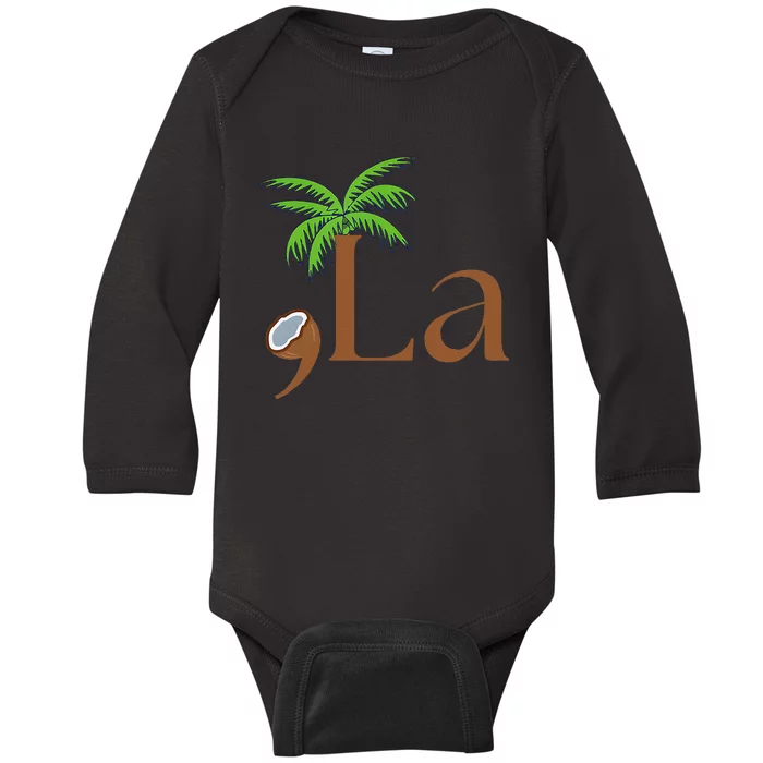 Coconut Comma + La 2024 Gift Funny Baby Long Sleeve Bodysuit