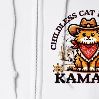 Childless Cat Lady For Kamala President 2024 Campaign Full Zip Hoodie