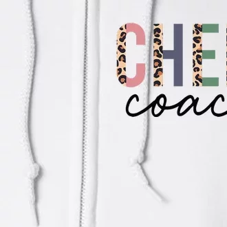 Cheer Coach Leopard Cheerleading Props Mother's Day Full Zip Hoodie