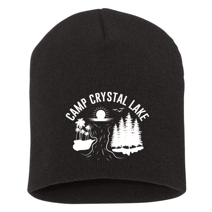 Camp Crystal Lake Graphic Art Short Acrylic Beanie