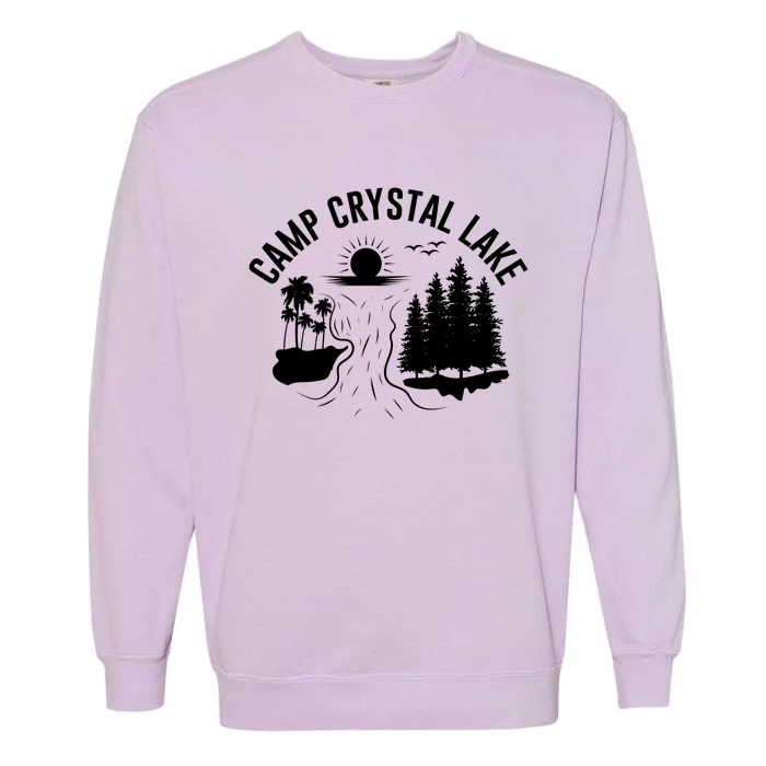 Camp Crystal Lake Graphic Art Garment-Dyed Sweatshirt