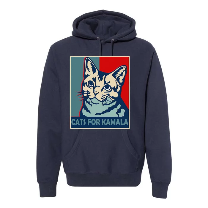 Childless Cat Lady Is Voting Kamala Harris President 2024 Premium Hoodie