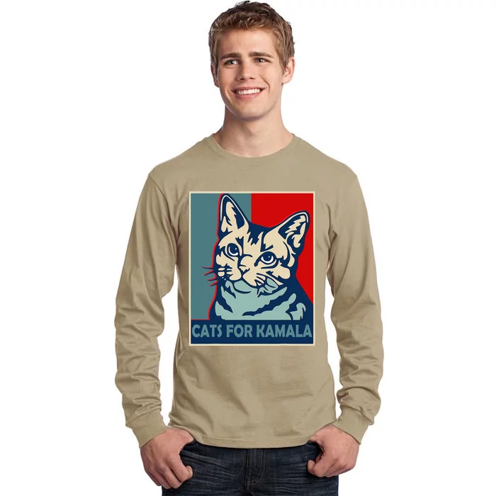 Childless Cat Lady Is Voting Kamala Harris President 2024 Tall Long Sleeve T-Shirt