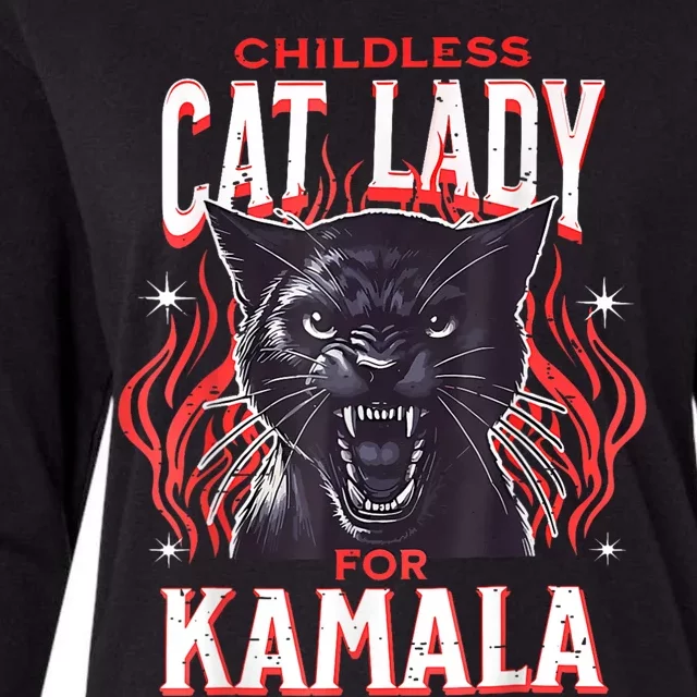 Childless Cat Ladies Against Fascism Womens Cotton Relaxed Long Sleeve T-Shirt