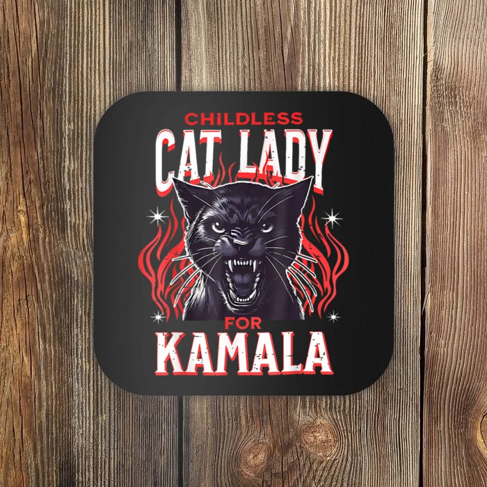 Childless Cat Ladies Against Fascism Coaster