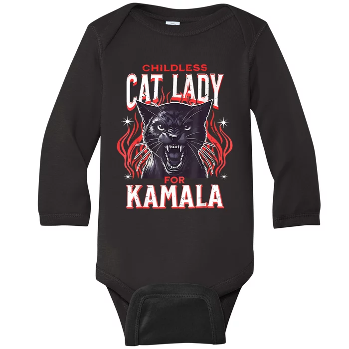 Childless Cat Ladies Against Fascism Baby Long Sleeve Bodysuit