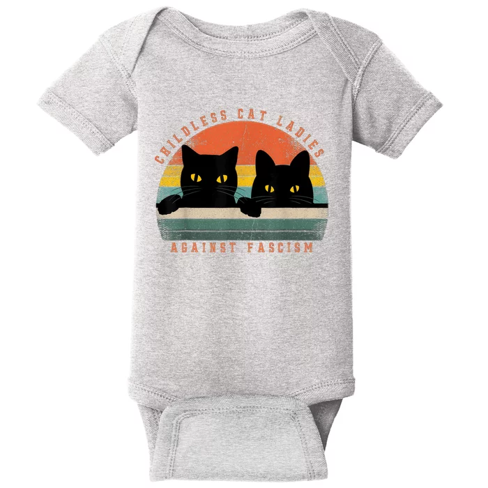 Childless Cat Ladies Against Fascism Baby Bodysuit