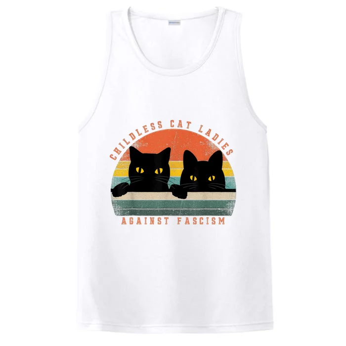 Childless Cat Ladies Against Fascism Performance Tank