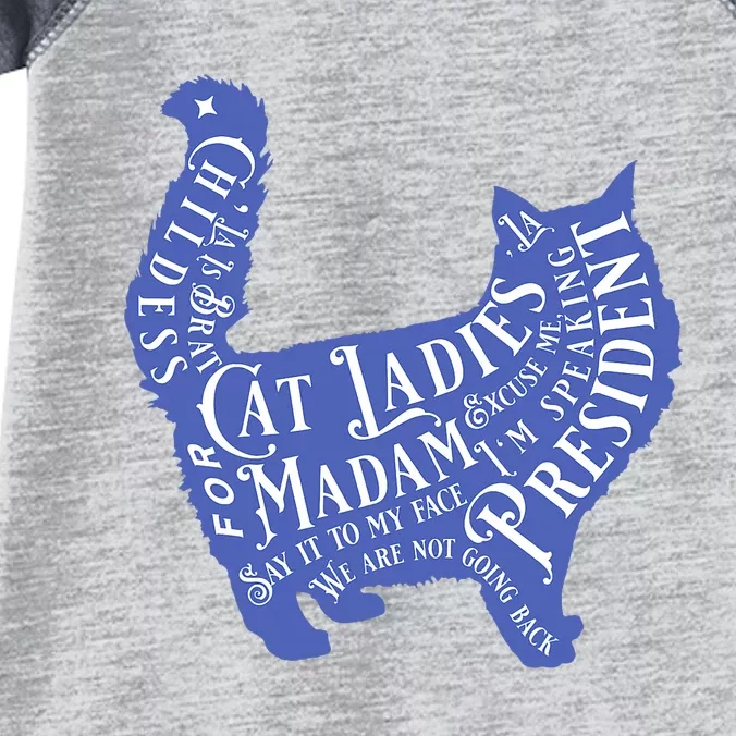 Childless Cat Ladies For Madam President Quotes 2024 Infant Baby Jersey Bodysuit