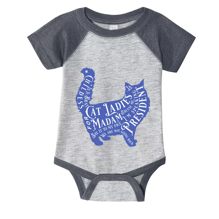 Childless Cat Ladies For Madam President Quotes 2024 Infant Baby Jersey Bodysuit